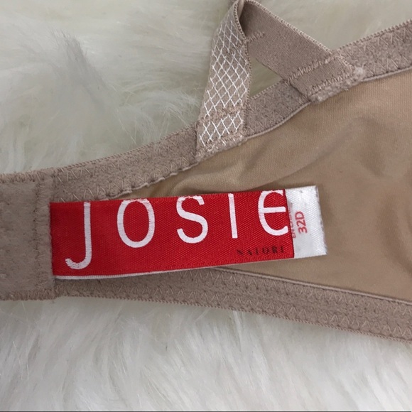 Josie Nude White‎ Contrast Lace 32D Plunge Bralette Balconette Unpadded Bra - Picture 7 of 7